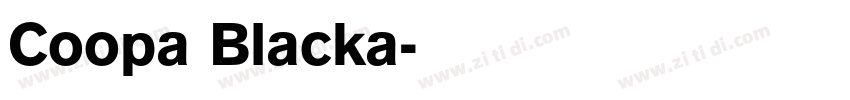 Coopa Blacka字体转换